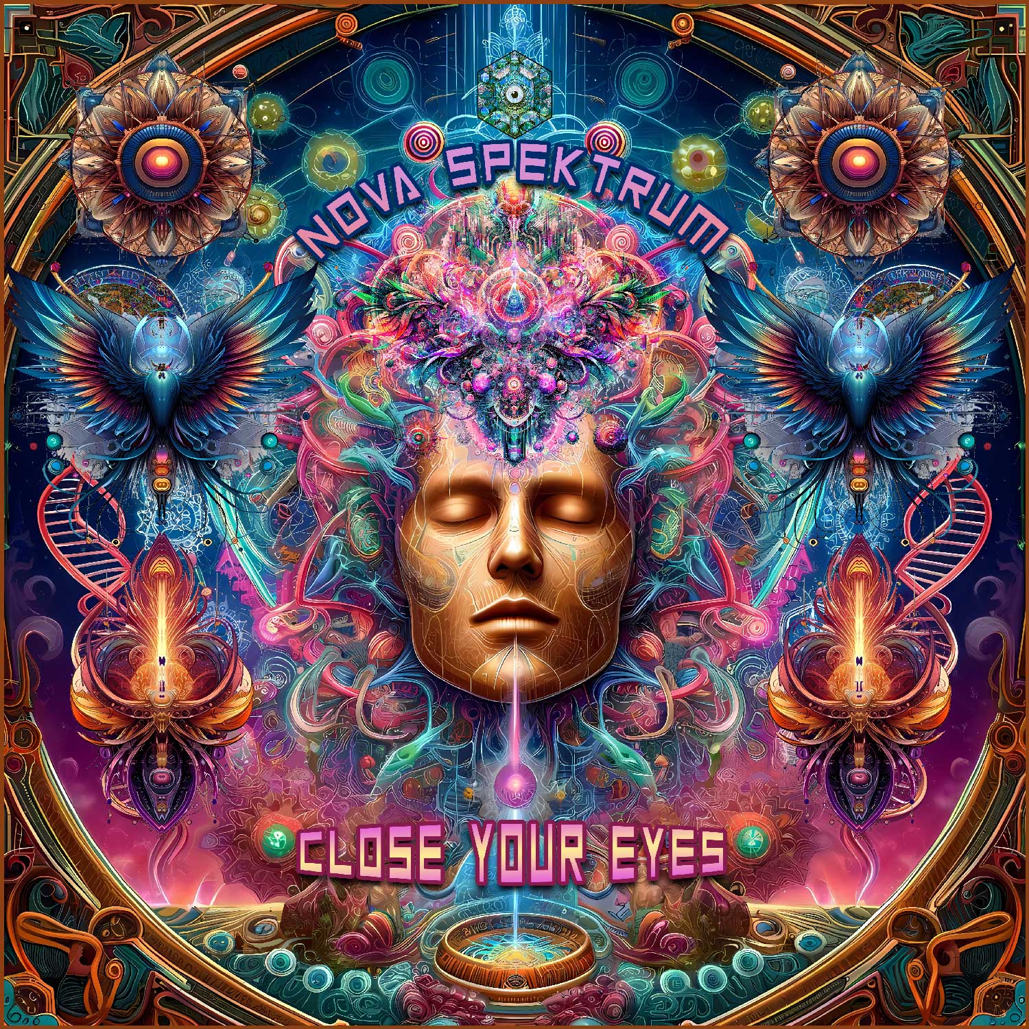 web-+Godlike Nova Spektrum Close Your Eyes Psytrance Artwork Masterpiece psychedelic art