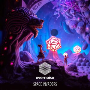 EVERNOISE - Space invaders psytrance artwork parandroid