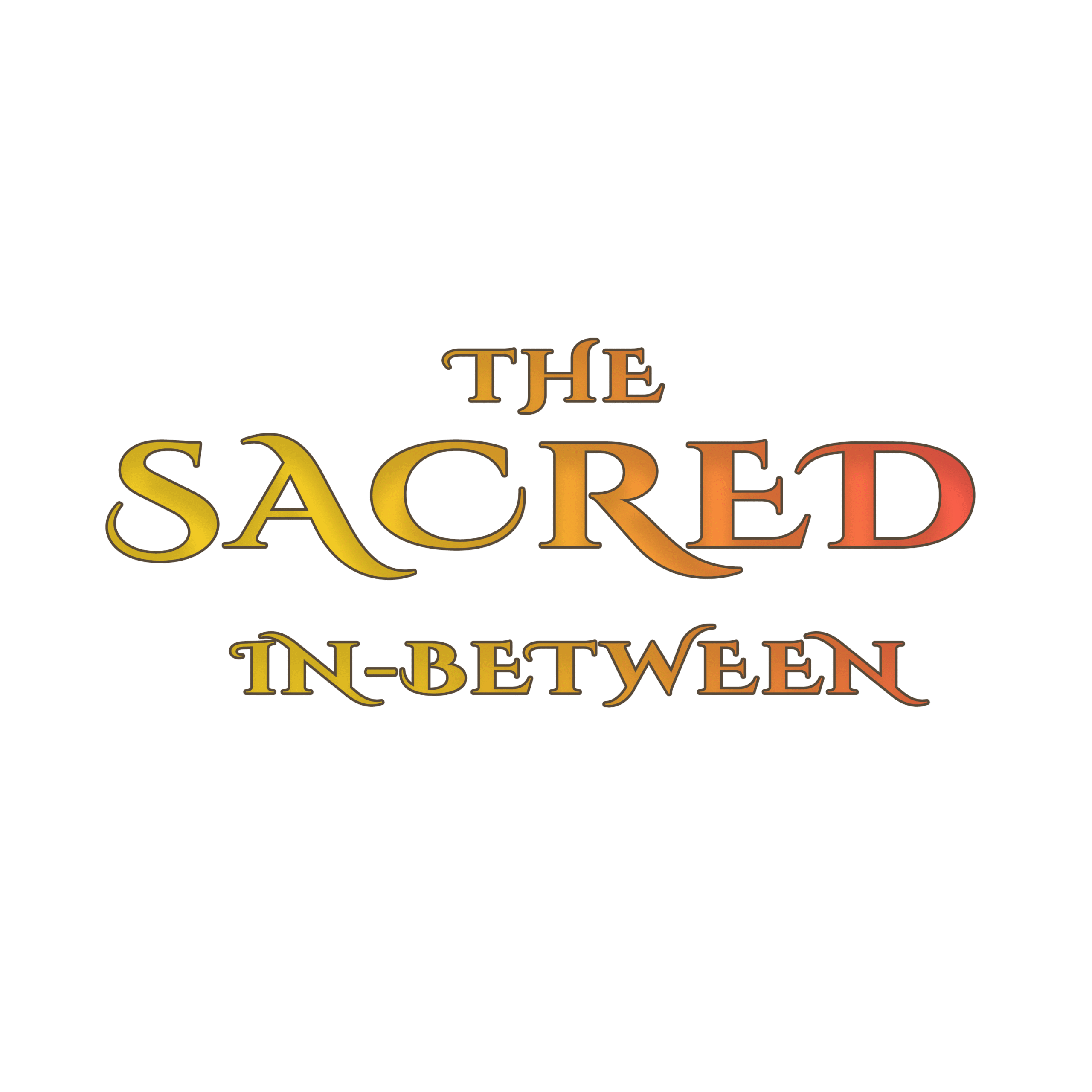 Sacred in-between Logo orange gradient The Sacred in-between favicon icon website graphic fontface art